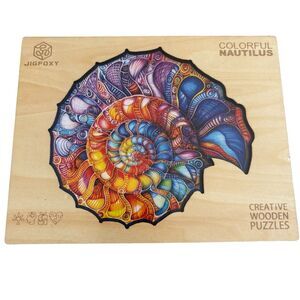 Jigfoxy Wooden Puzzles for Adults Conch Wood Puzzles Adult Unique Animal Shap...